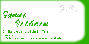 fanni vilheim business card
